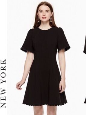 Kate Spade New York Scallop Crepe Swing Dress